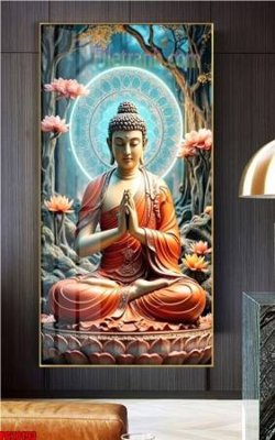 File gốc File tranh phật giáo 5D PG20193 (in lụa) cao cấp