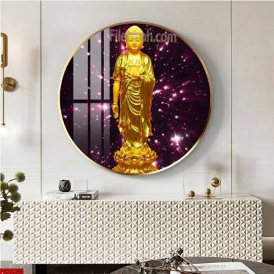 File ảnh File tranh tròn phật giáo 5D PG20255 (gốc) in standee
