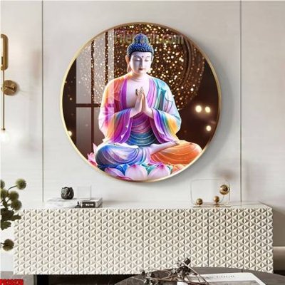 Download file gốc File tranh tròn phật giáo 5D PG20276 (in lụa) tranh 3D