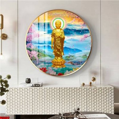 File gốc File tranh tròn phật giáo 5D PG20317 (in lụa) cao cấp