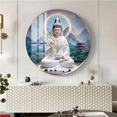 Download file gốc File tranh tròn phật giáo 5D PG20336 (in mica) 3D