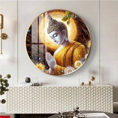 Tải file File tranh tròn phật giáo 5D PG20368 (gốc) chủ đề hoa sen