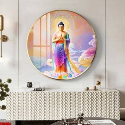 File in trần File tranh tròn phật giáo 5D PG20384 (file gốc) xuyên sáng