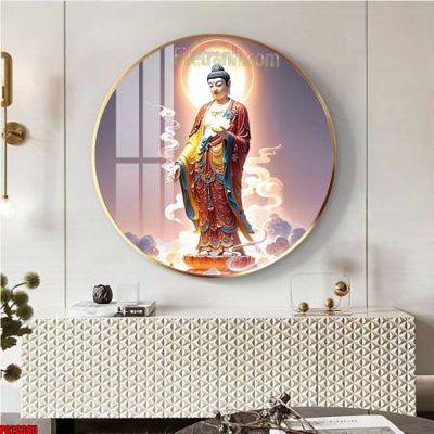 Chi tiết file tranh tráng gương File tranh tròn phật giáo 5D PG20385 (ảnh gốc)
