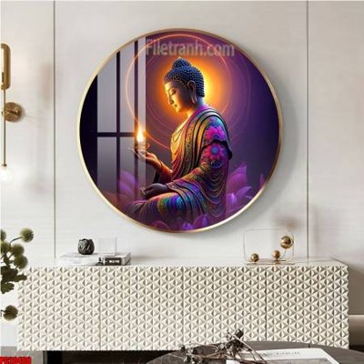 File gốc File tranh tròn phật giáo 5D PG20408 (in mica) trang trí