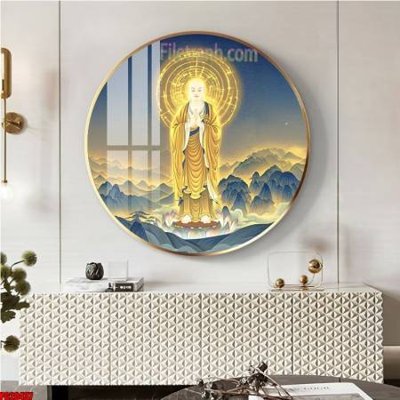 File tranh ảnh gốc File tranh tròn phật giáo 5D PG20437 dùng cho in khổ lớn