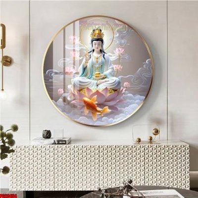 File ảnh File tranh tròn phật giáo 5D PG20454 (gốc) in PP, decal
