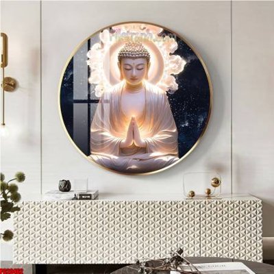 File gốc File tranh tròn phật giáo 5D PG20462 (in tráng gương) ốp tường