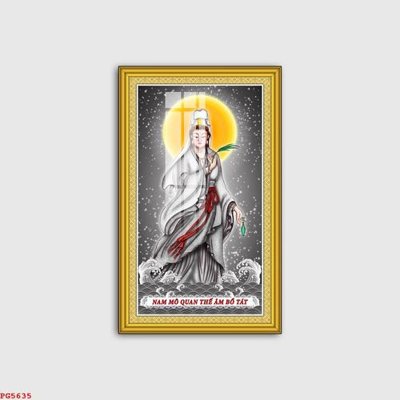 File gốc File tranh phật PG5635 (in tráng gương) hiện đại
