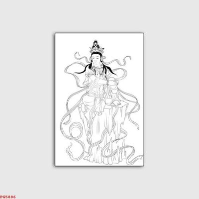 Ảnh gốc File tranh phật PG5886 (độ nét cao) in tráng gương