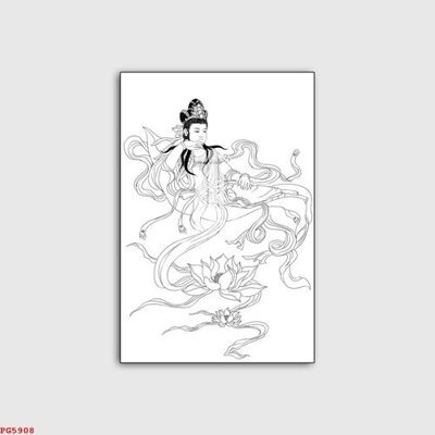 File in lụa File tranh phật PG5908 (tân cổ điển) File tranh phật PG5908