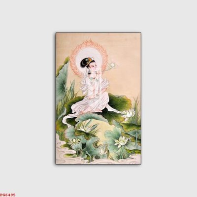 File gốc File tranh phật PG6495 (in lụa) tranh mã đáo