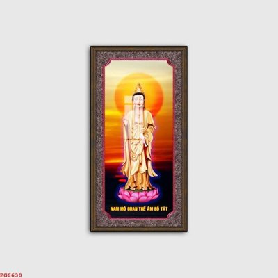 File gốc File tranh phật PG6630 (in lụa) tranh mã đáo