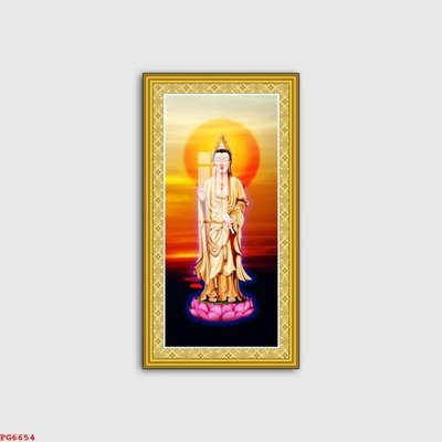 File in trần File tranh phật PG6654 (bản gốc) phong cảnh