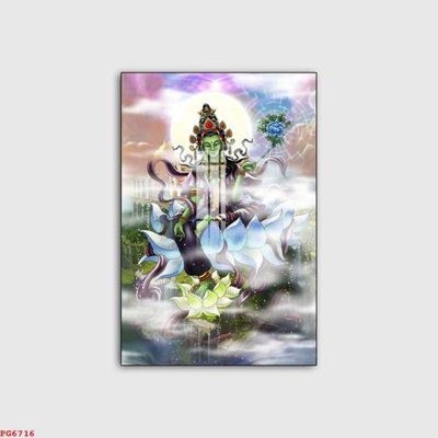 File gốc File tranh phật PG6716 (in lụa) tranh mã đáo