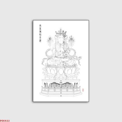 File gốc File tranh phật PG6822 (in tráng gương) nghệ thuật