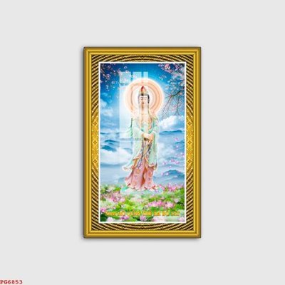 File tranh gốc in trần nhà File tranh phật PG6853 3D