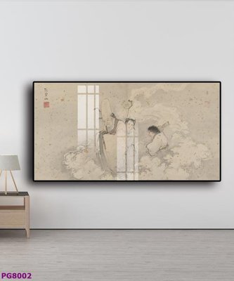 File in trần File tranh phật cổ PG8002 (bản gốc) hoa văn