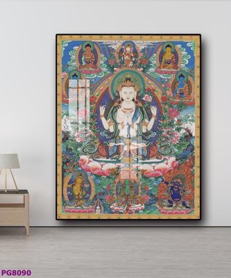 Hình ảnh file gốc in lụa File tranh phật cổ PG8090