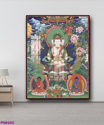 File in lụa File tranh phật cổ PG8102 (tân cổ điển) File tranh phật cổ PG8102