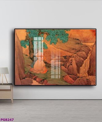 File tranh File tranh phật cổ PG8247 (bản gốc) in lụa dán tường