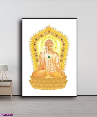 Download file gốc File tranh phật cổ PG8335 (in lụa) hoa lá