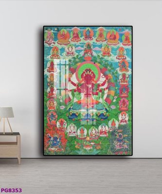 Download file File tranh phật cổ PG8353 (gốc) in mica bàn thờ