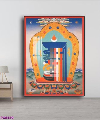 File tranh gốc in trần nhà File tranh phật cổ PG8459 3D