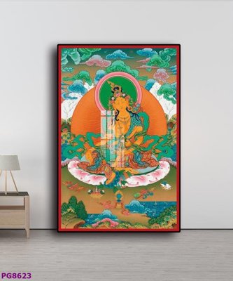 File ảnh File tranh phật cổ PG8623 (gốc) in decal dán tường