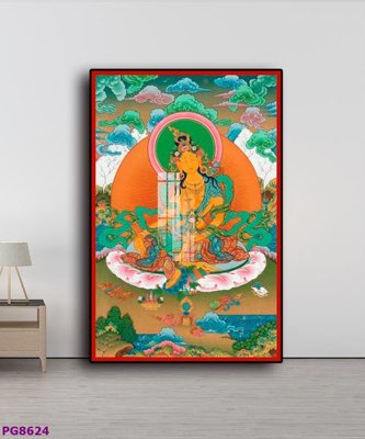 File tranh File tranh phật cổ PG8624 (bản gốc) in lụa 5D