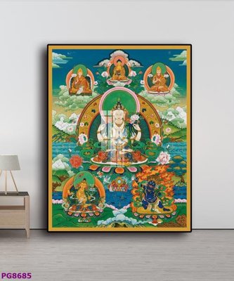 Chi tiết file tranh tráng gương File tranh phật cổ PG8685 (ảnh gốc)