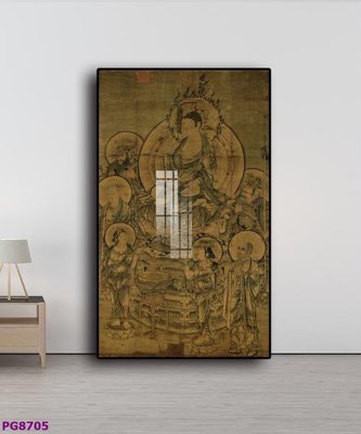 File tranh gốc File tranh phật cổ PG8705 (bản quyền) độc đáo