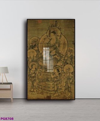 File tranh File tranh phật cổ PG8708 (bản gốc) in lụa 3D