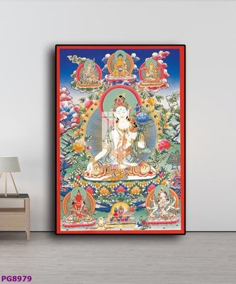 File in mica File tranh phật cổ PG8979 (bản gốc) làm vách ngăn