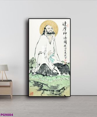 Ảnh gốc File tranh phật cổ PG9004 (nét căng) in mica