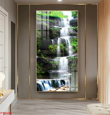 File gốc Tranh sơn thủy thác nước PT6040 (dành cho trang trí nội thất)