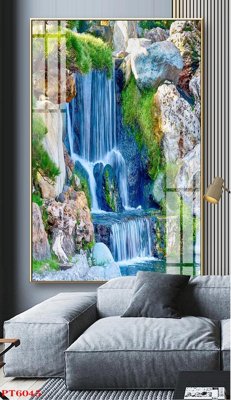 Tải file gốc Tranh sơn thủy thác nước PT6045 dùng cho in ấn
