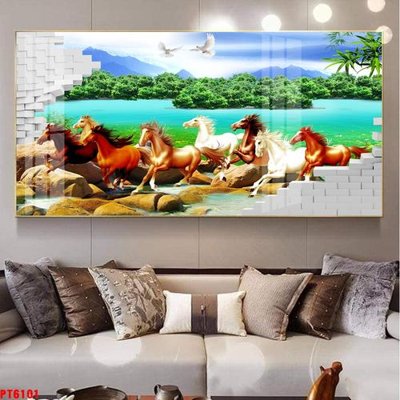 Chi tiết file gốc Tranh sơn thủy thác nước PT6101 (cho in tráng gương)