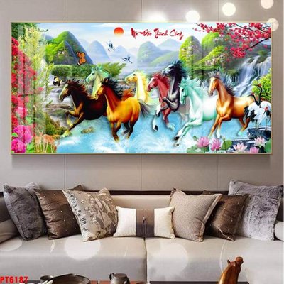 File tranh Tranh sơn thủy thác nước PT6187 (gốc) chủ đề tĩnh vật