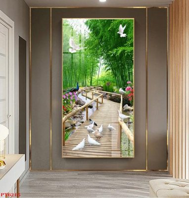 Mua file gốc Tranh sơn thủy thác nước PT6215 (PSD) tại Filetranh.com