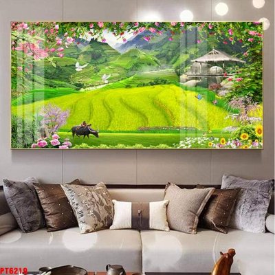 File gốc Tranh sơn thủy thác nước PT6219 (PNG) chất lượng cao