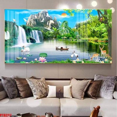 Mua file ảnh gốc Tranh sơn thủy thác nước PT6227 (chất lượng cao)