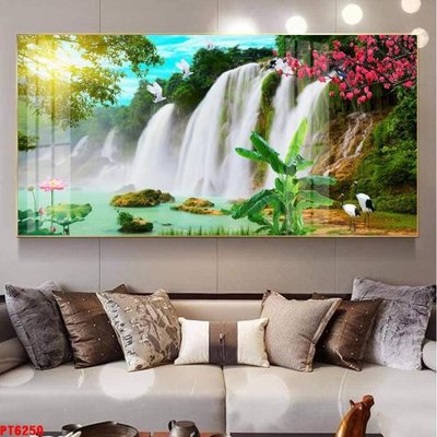 Tải file gốc Tranh sơn thủy thác nước PT6250 (in tráng gương) 3DFile gốc Tranh sơn thủy thác nước PT6250 (sẵn sàng in) chất lượng cao