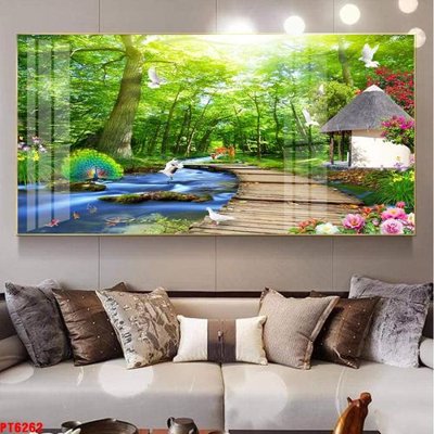 Download file gốc Tranh sơn thủy thác nước PT6262 (độ nét cao)