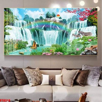 Tải về file gốc Tranh sơn thủy thác nước PT6319 (dùng cho in quảng cáo)