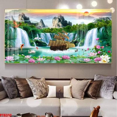 Tải file gốc Tranh sơn thủy thác nước PT6332 (in tráng gương) siêu đẹpFile tranh gốc Tranh sơn thủy thác nước PT6332 chất lượng cao