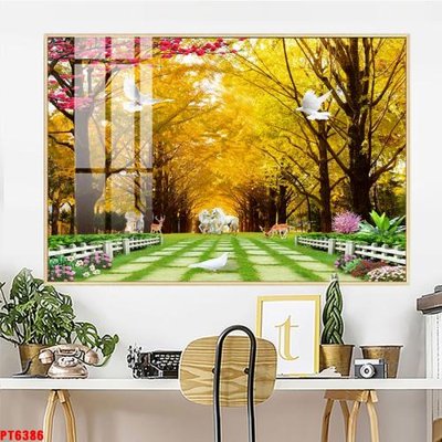 Tải xuống file tranh gốc Tranh sơn thủy thác nước PT6386 (PSD/TIFF)