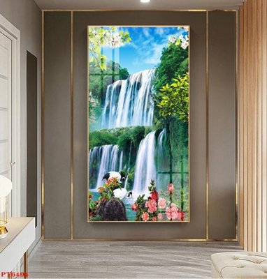 Mua file gốc Tranh sơn thủy thác nước PT6494 (chất lượng) tại Filetranh.com