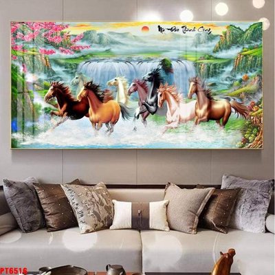 File in trần Tranh sơn thủy thác nước PT6516 (bản gốc) hoa văn