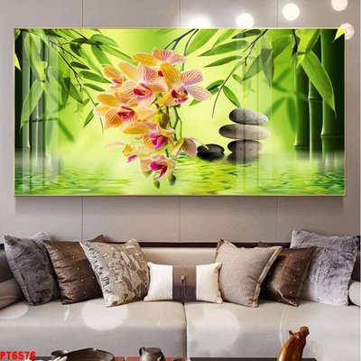 File gốc Tranh sơn thủy thác nước PT6576 (phiên bản chuẩn) để in ấn